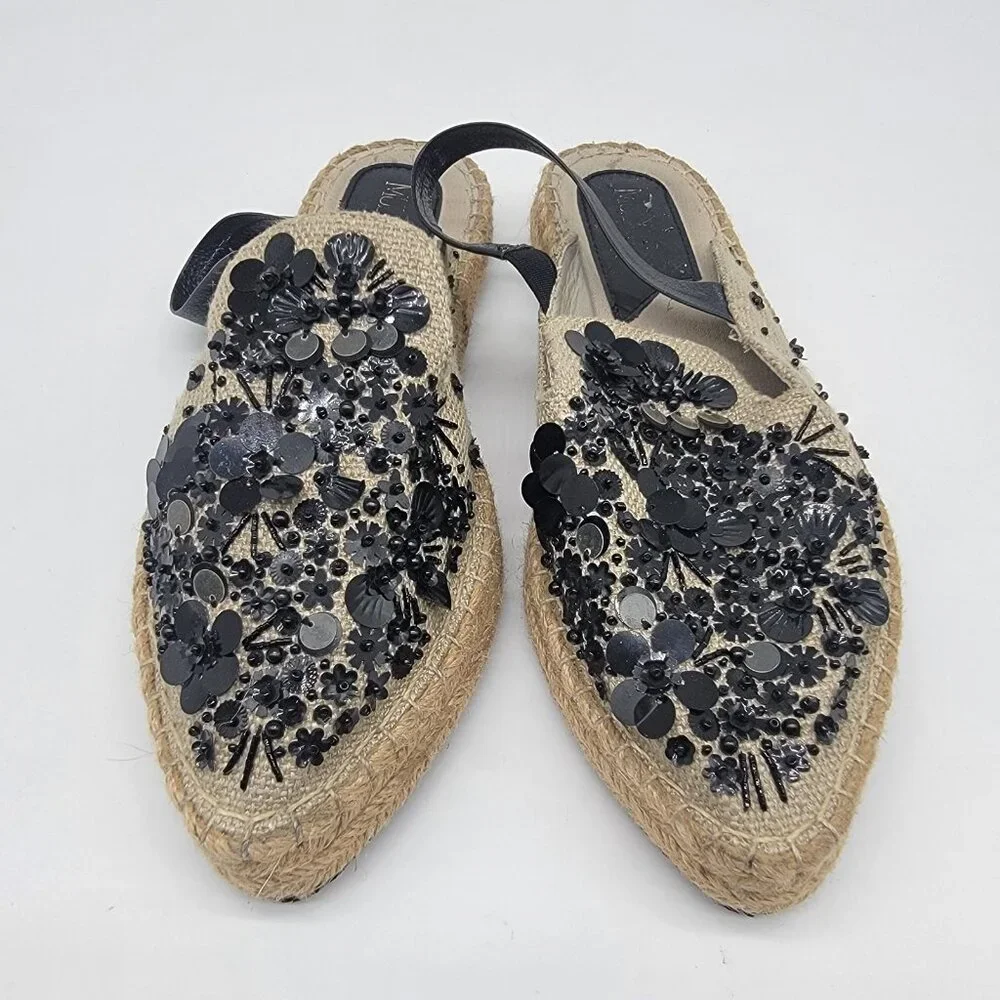 Mulatt Womens Espadrille Sandals Appliques Made In Colombia Sz 8.5‎